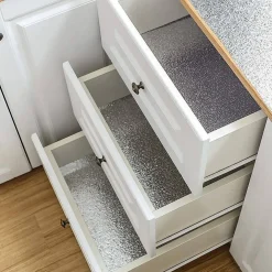 ROTOLO ADESIVO ALLUMINIO 61CMX3MT PER CASSETTI MOBILI ARMADI PARATI CUCINA 70502