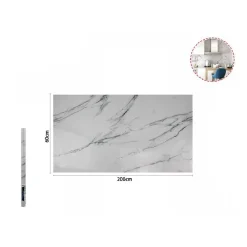 ROTOLO ADESIVO PER MURI PARETE CARTA PARATI ADESIVA 60CMX2MT MARMO BIANCO 70869
