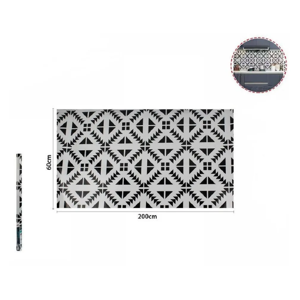 ROTOLO ADESIVO PER MURI PARETE CARTA DA PARATI ADESIVA 60CMX2MT GEOMETRICA 70867