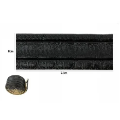 ROTOLO CARTA ADESIVA PER PARATI MOBILI GRECA STAMPA 3D NERA 8 CM X 2.3 MT 69221