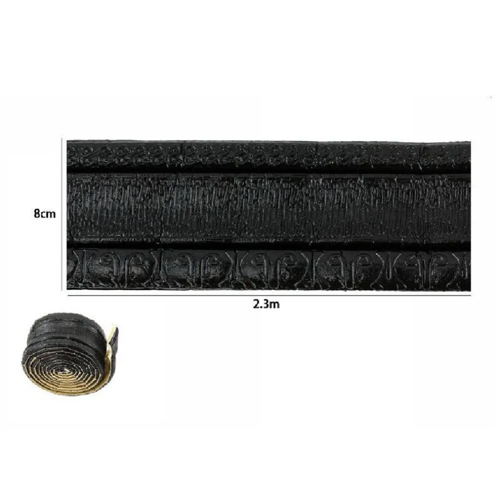 ROTOLO CARTA ADESIVA PER PARATI MOBILI GRECA STAMPA 3D NERA 8 CM X 2.3 MT 69221