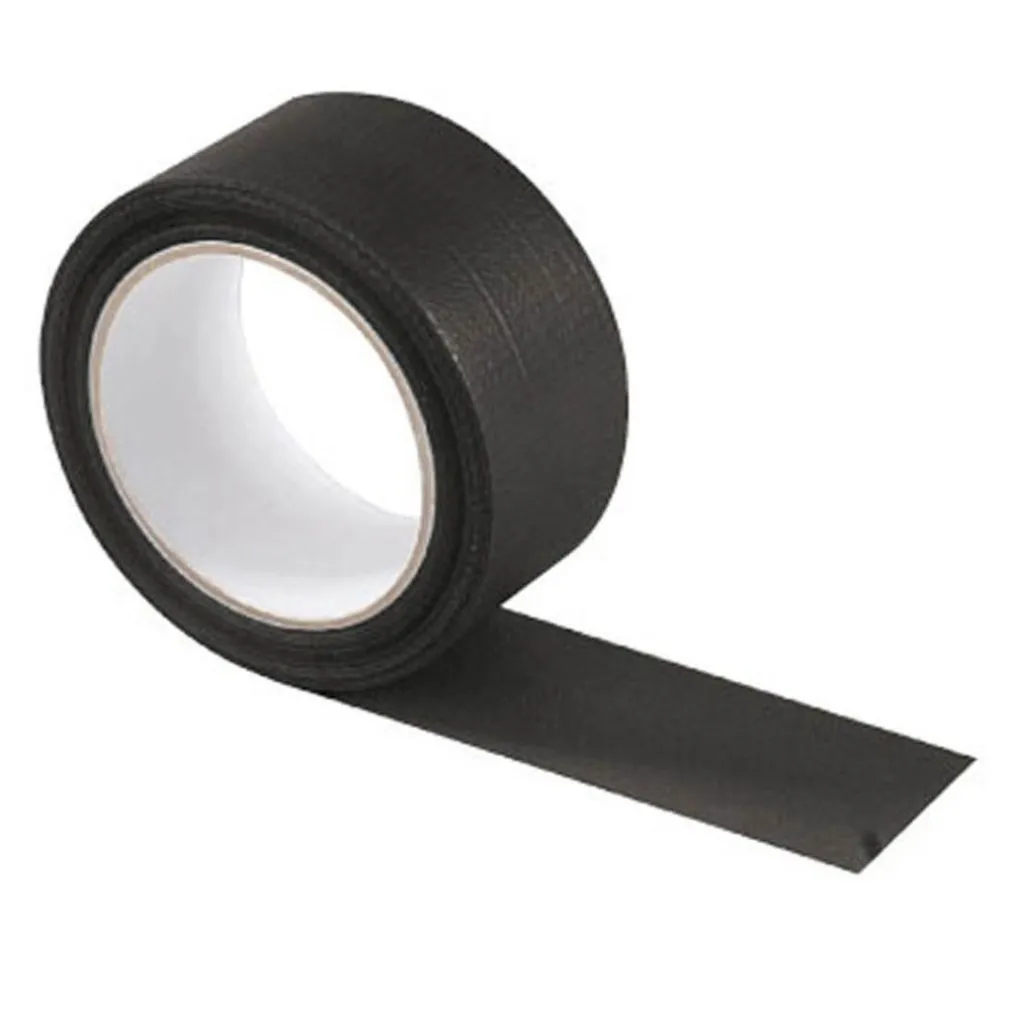 ROTOLO NASTRO ADESIVO AMERICANO TELATO NERO 4,8CMX10MT RESISTENTE IMPERMEABILE