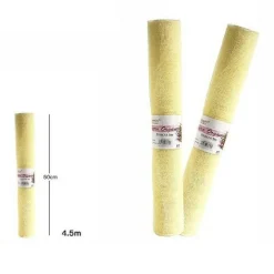 ROTOLO NASTRO IN ORGANZA GIALLO FIORI BOMBONIERE HOBBY MISURA 50CM X 4,5MT 63616