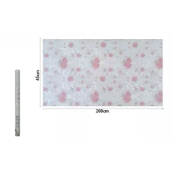 ROTOLO PELLICOLA ADESIVA IN PVC MOTIVO FLOREALE 45CM X 2MT MOBILI CASSETTI 71216