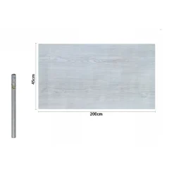 ROTOLO PELLICOLA ADESIVA PARETE EFFETTO LEGNO BIANCO 45CMX2MT MOBILI CASA 71231