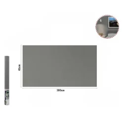 ROTOLO PELLICOLA ADESIVA GRIGIO SCURO 45CMX5MT PER MOBILI CARTA DA PARATI 71118