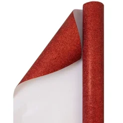 ROTOLO PELLICOLA ADESIVA ROSSA GLITTER 45CMX2M PANNELLI CASSETTI MOBILI