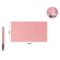ROTOLO PELLICOLA ADESIVA COLORE ROSA 45CM X 5MT PER MOBILI CARTA DA PARATI 71124