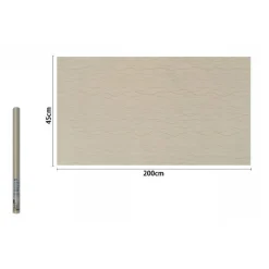 ROTOLO PELLICOLA ADESIVA IN PVC ONDE BEIGE 45CM X 2MT MOBILI CASSETTI CASA 71223