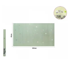ROTOLO PELLICOLA ADESIVA VERDE CON STELLE 45CMX5MT MOBILI CARTA DA PARATI 71133