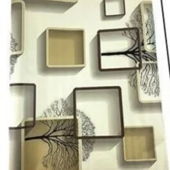 ROTOLO PELLICOLA ADESIVA FINTA LIBRERIA A CUBI 45CMX2M PANNELLI CASSETTI MOBILI