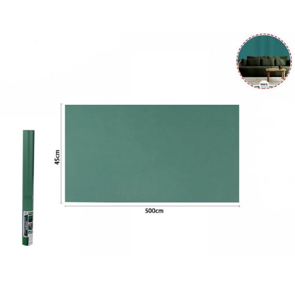 ROTOLO PELLICOLA ADESIVA VERDE SCURO 45CM X 5MT PER MOBILI CARTA DA PARATI 71114