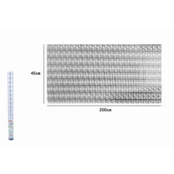 ROTOLO PELLICOLA FINESTRE STRISCE STATICHE 2D OPACA 45CMX2MT ADESIVA VETRO 10107