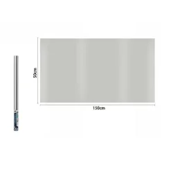 ROTOLO PELLICOLA PER FINESTRE OSCURANTE GRIGIA 150 X 50 CM ADESIVA VETRO 70873