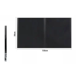 ROTOLO PELLICOLA PER FINESTRE OSCURANTE NERA 150 X 50 CM ADESIVA VETRO 70874