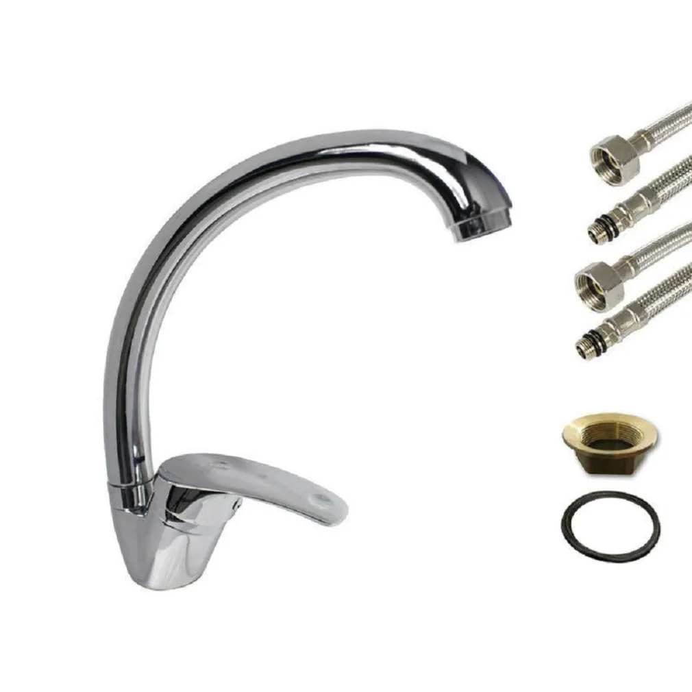 RUBINETTO A CANNA ALTA ORIENTABILE LAVELLO CUCINA MONOCOMANDO MONOFORO 52332A