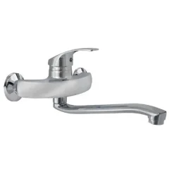 RUBINETTO A PARETE MISCELATORE 2 FORI A MURO PER LAVELLO DA CUCINA CROMATO 52335