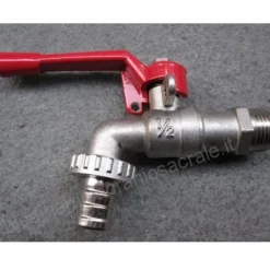 RUBINETTO A SFERA 1/2" CON LEVA PORTALUCCHETTO PORTA LUCCHETTO PORTAGOMMA