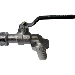 RUBINETTO A SFERA CON PORTAGOMMA DA 3/4" PER POMPA GIARDINO CON LEVA APERTURA