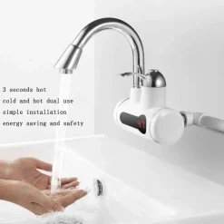 RUBINETTO ACQUA FREDDA CALDA RISCALDATORE ELETTRICO DOCCIA BAGNO CUCINA Q-SL9