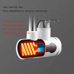 RUBINETTO ACQUA FREDDA CALDA RISCALDATORE ELETTRICO DOCCIA BAGNO CUCINA Q-SL9