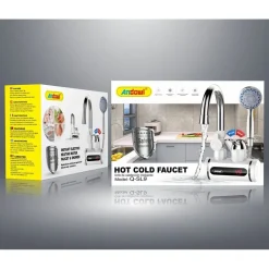 RUBINETTO ACQUA FREDDA CALDA RISCALDATORE ELETTRICO DOCCIA BAGNO CUCINA Q-SL9