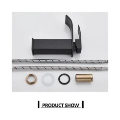 RUBINETTO BAGNO LAVABO MISCELATORE A CASCATA NERO OTTONE MONOCOMANDO MODERNO