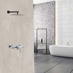 RUBINETTO BAGNO MODERNO CROMATO LUCIDO MISCELATORE ORIENTABILE CABINA DOCCIA 87389