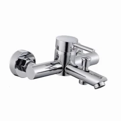 RUBINETTO BAGNO MODERNO CROMATO LUCIDO MISCELATORE ORIENTABILE PER VASCA 87390