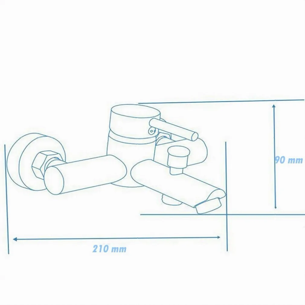 RUBINETTO BAGNO MODERNO CROMATO LUCIDO MISCELATORE ORIENTABILE PER VASCA 87390