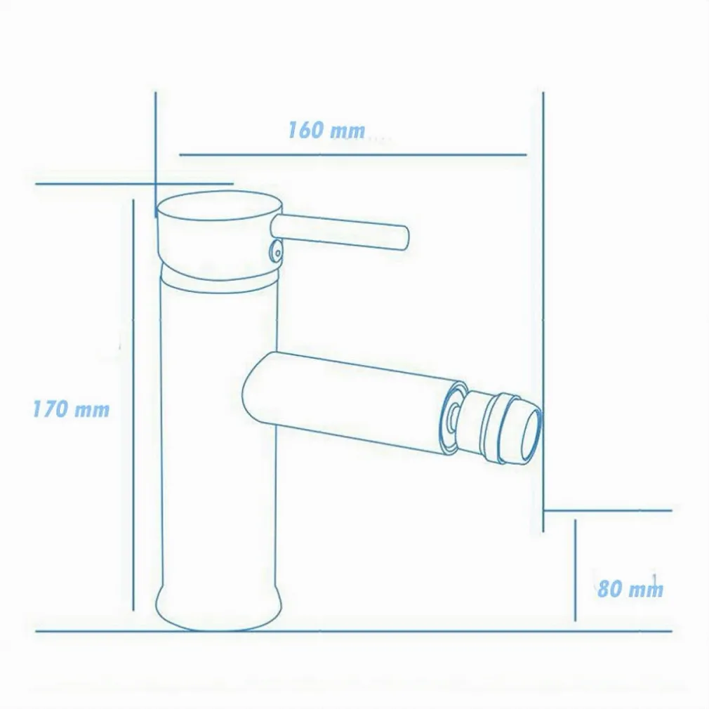RUBINETTO BAGNO MODERNO CROMATO LUCIDO MISCELATORE ORIENTABILE PER BIDET 87387