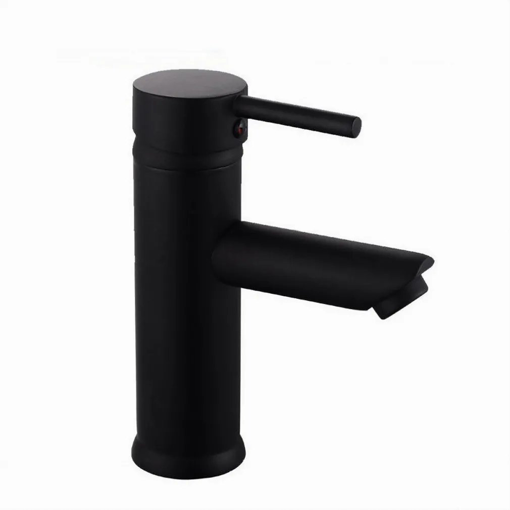 RUBINETTO BAGNO MODERNO NERO OPACO MISCELATORE ORIENTABILE LAVABO CANNA BASSA 87391