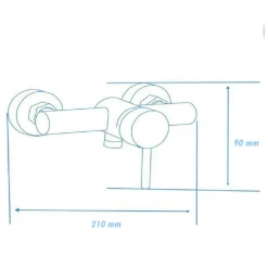 RUBINETTO BAGNO MODERNO NERO OPACO MISCELATORE ORIENTABILE CABINA DOCCIA 87394