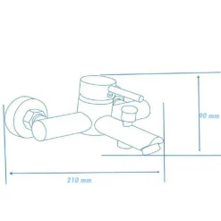 RUBINETTO BAGNO ULTRA MODERNO NERO OPACO MISCELATORE ORIENTABILE PER VASCA 87395