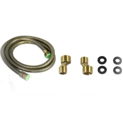 RUBINETTO BAGNO VASCA DOCCIA MISCELATORE DOPPIA MANOPOLA OTTONE BRONZO SATINATO