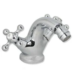 RUBINETTO BIDET MISCELATORE DOPPIO COMANDO MONOFORO BAGNO OTTONE CROMATO 52345A