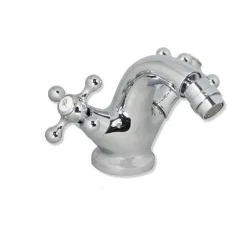 RUBINETTO BIDET MISCELATORE DOPPIO COMANDO MONOFORO BAGNO OTTONE CROMATO 52345A