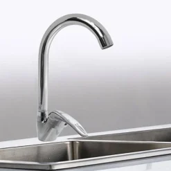 RUBINETTO CUCINA CANNA ALTA CURVA MONOCOMANDO LAVELLO MISCELATORE CROMATO 52934