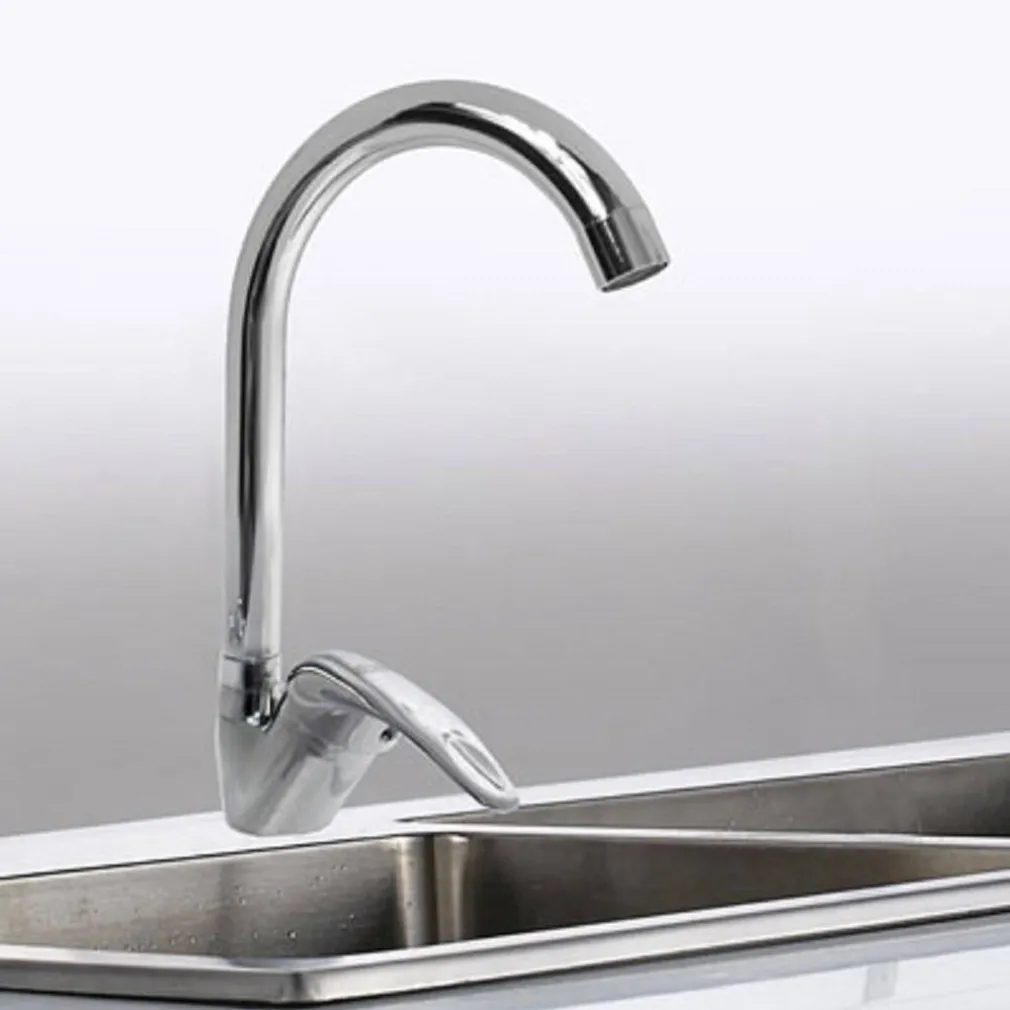 RUBINETTO CUCINA CANNA ALTA CURVA MONOCOMANDO LAVELLO MISCELATORE CROMATO 52934