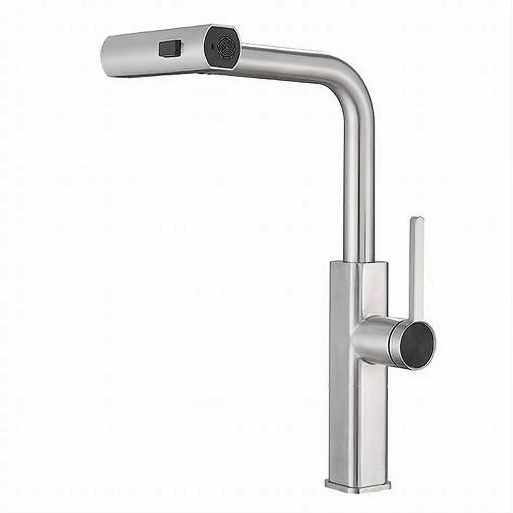 RUBINETTO CUCINA ESTRAIBILE EROGATORE GIREVOLE 2 GETTI CROMATO MISCELATORE 87255