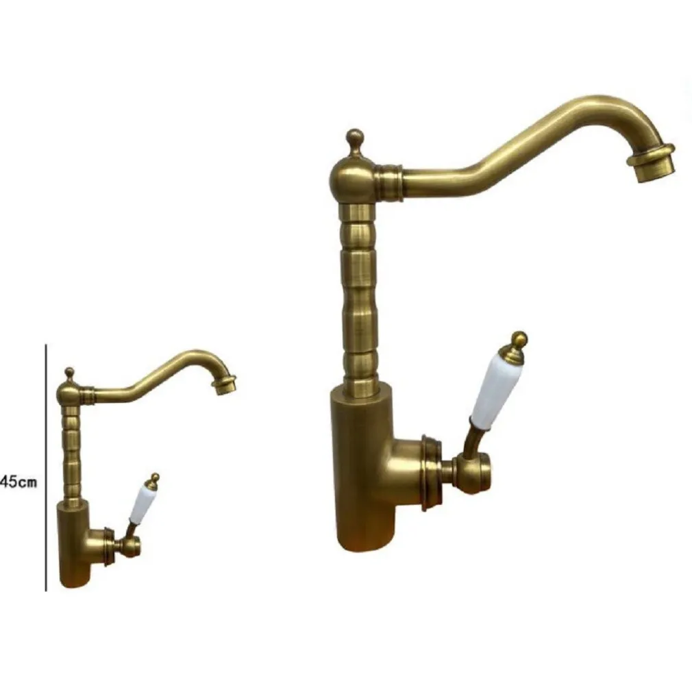 RUBINETTO CUCINA MISCELATORE PER LAVELLO LAVABO LAVANDINO A CANNA ALTA 87196