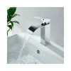 RUBINETTO DA BAGNO DESIGN MODERNO A CASCATA MISCELATORE MONOCOMANDO CROMATO
