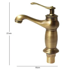RUBINETTO DA BAGNO MISCELATORE PER LAVABO BIDET MONOCOMANDO ANTICO BRONZO 52423