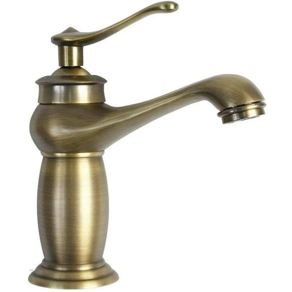 RUBINETTO DA BAGNO MISCELATORE PER LAVABO BIDET MONOCOMANDO ANTICO BRONZO 52423