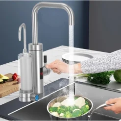 RUBINETTO DEPURATORE ELETTRICO ISTANTANEO CALDAIA ACQUA CALDA CON DISPLAY 3000 W