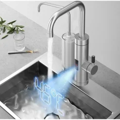 RUBINETTO DEPURATORE ELETTRICO ISTANTANEO CALDAIA ACQUA CALDA CON DISPLAY 3000 W