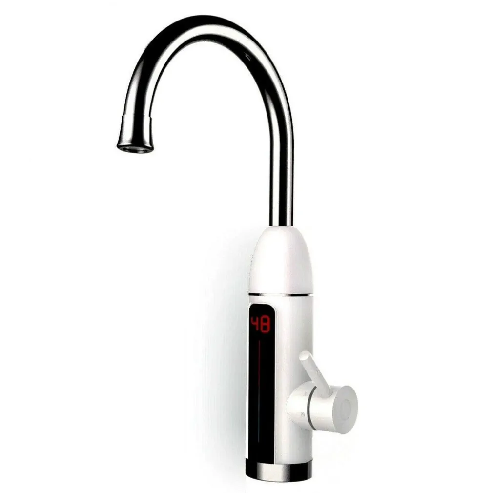 RUBINETTO ELETTRICO ISTANTANEO CALDAIA ACQUA CALDA CANNA ALTA CON DISPLAY J02