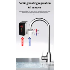 RUBINETTO ELETTRICO PER ACQUA CALDA ISTANTANEA SENZA CALDAIA CON DISPLAY FO-J07