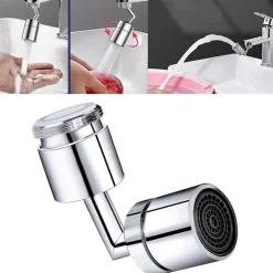RUBINETTO GIREVOLE 720° FILTRO AERATORE MISCELATORE SNODABILE ACQUA CUCINA BAGNO