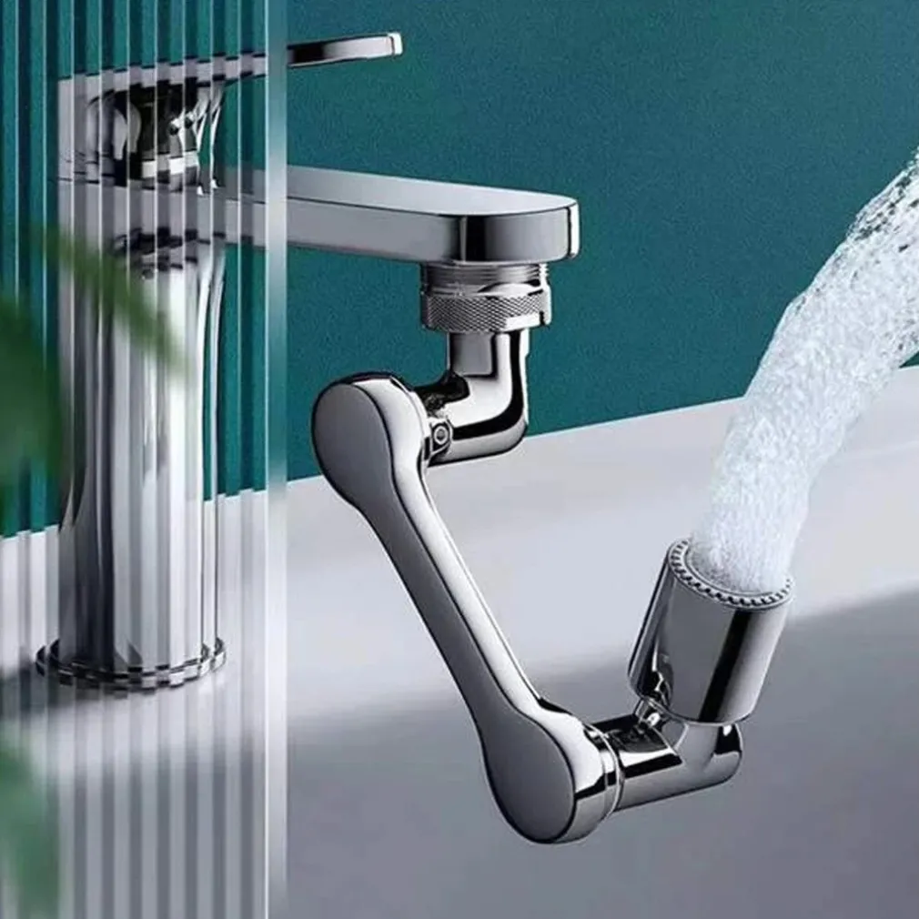 RUBINETTO GIREVOLE 1080° PROLUNGA ROMPIGETTO SNODABILE ACQUA CUCINA BAGNO